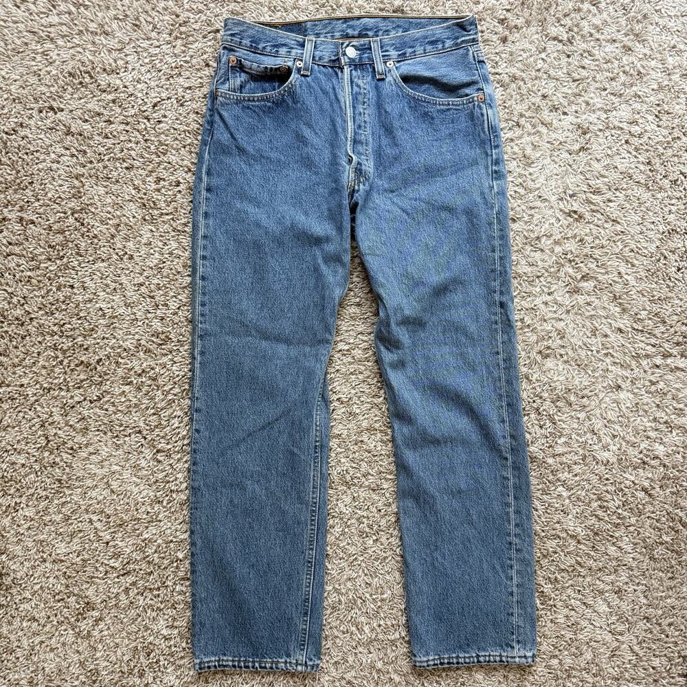 Vintage Levis 501 For Women Jeans Size 28x27 Straight Made In USA Medium Wash